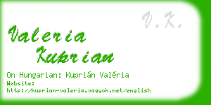 valeria kuprian business card